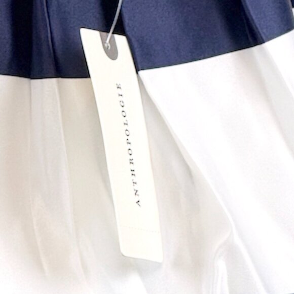 ANTHROPOLOGIE Maeve | Navy Full Striped Midi Skirt | NWT - Picture 10 of 10